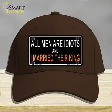 All Men Are Idiots Novelty License Plate Hat Cotton / Dark Brown