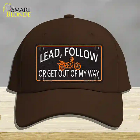 Lead Follow Novelty License Plate Hat Cotton / Dark Brown