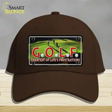 GOLF Novelty License Plate Hat Cotton / Dark Brown