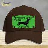 Wiener In Action Novelty License Plate Hat Cotton / Dark Brown