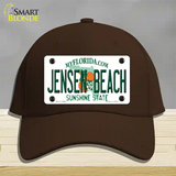 Jensen Beach Florida Novelty License Plate Hat Cotton / Dark Brown