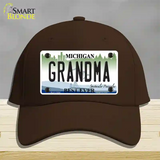 Grandma Michigan Novelty License Plate Hat Cotton / Dark Brown