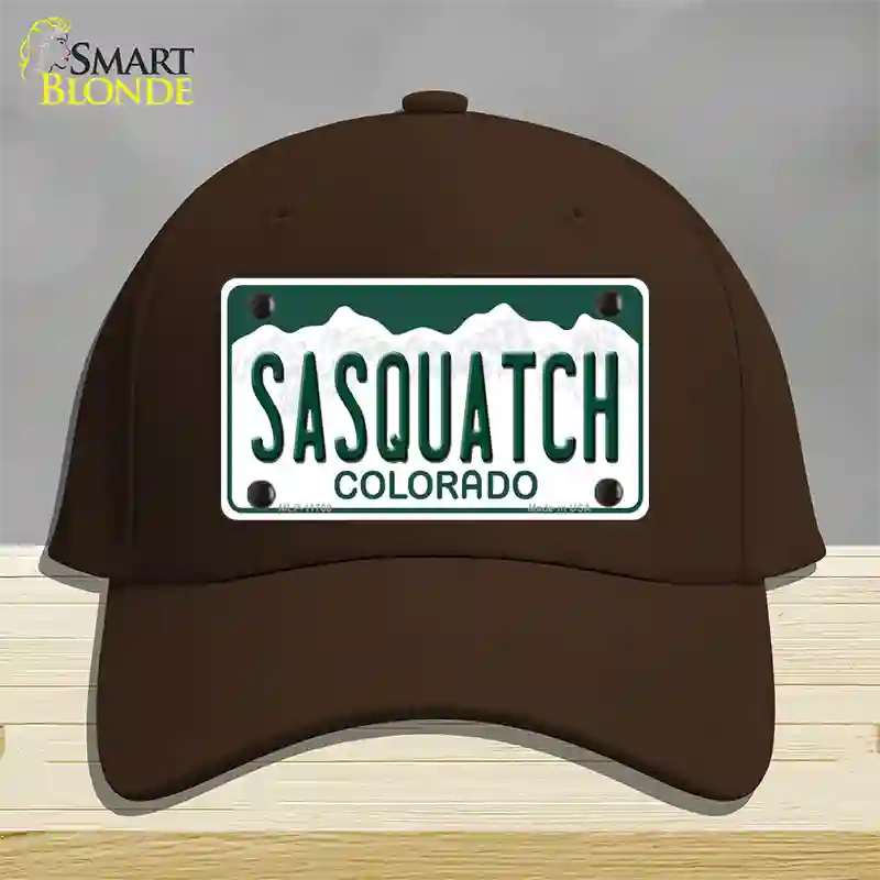 Sasquatch Colorado Novelty License Plate Hat Cotton / Dark Brown