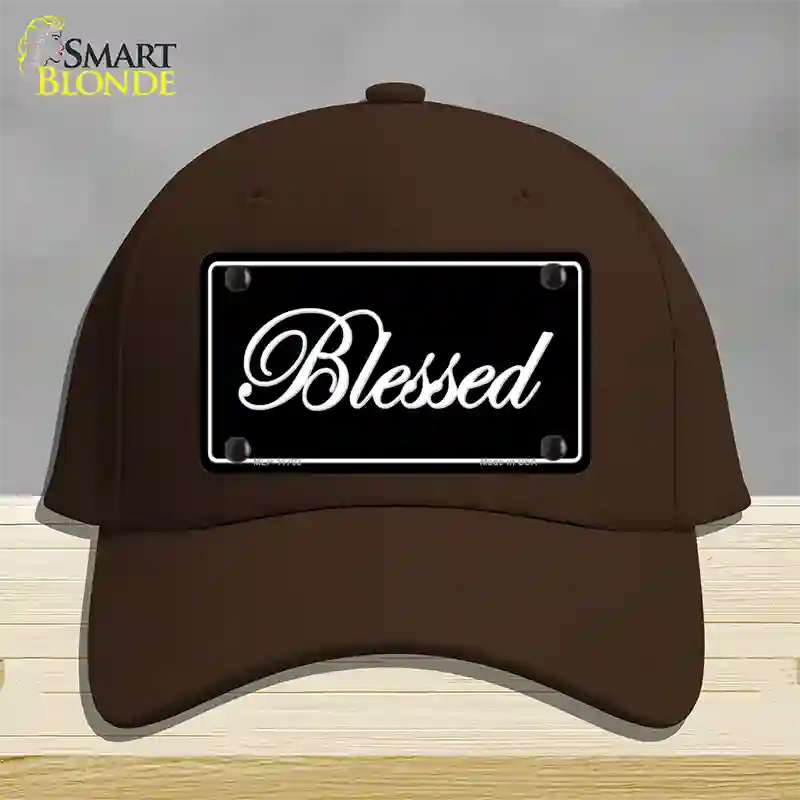 Blessed Black Novelty License Plate Hat Cotton / Dark Brown