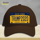 Trump 2020 New York Novelty License Plate Hat Cotton / Dark Brown