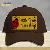 Little Things Mean A Lot Novelty License Plate Hat Cotton / Dark Brown