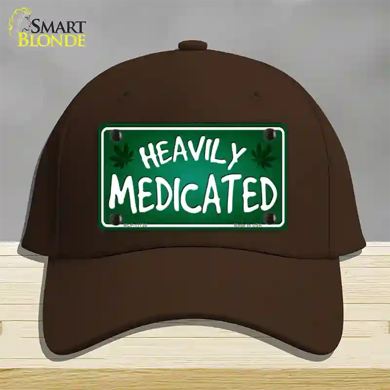 Heavily Medicated Novelty License Plate Hat Cotton / Dark Brown