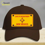 New Mexico Blank Yellow State Novelty License Plate Hat Cotton / Dark Brown