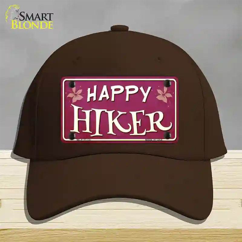 Happy Hiker Novelty License Plate Hat Cotton / Dark Brown