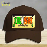 Irish and Proud Novelty License Plate Hat Cotton / Dark Brown