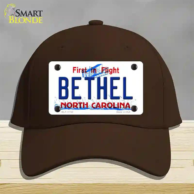 Bethel North Carolina State Novelty License Plate Hat Cotton / Dark Brown