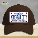 Morehead City North Carolina State Novelty License Plate Hat Cotton / Dark Brown