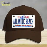 Atlantic Beach North Carolina State Novelty License Plate Hat Cotton / Dark Brown