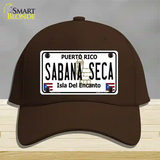 Sabana Seca Puerto Rico State Novelty License Plate Hat Cotton / Dark Brown