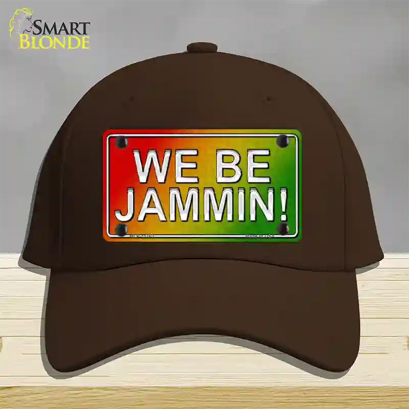 We Be Jammin Rasta Novelty License Plate Hat Cotton / Dark Brown