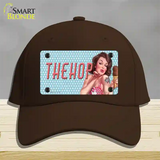 The Hop Vintage Pinup Novelty License Plate Hat Cotton / Dark Brown