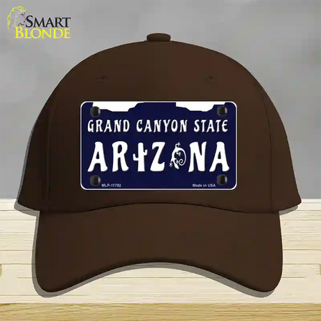 Arizona Grand Canyon State Novelty License Plate Hat Cotton / Dark Brown