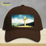 Lone Cross in the Sky Novelty License Plate Hat Cotton / Dark Brown