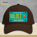 Valdez New Mexico Novelty License Plate Hat Cotton / Dark Brown