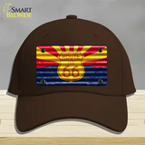 Route 66 Arizona Flag Novelty License Plate Hat Cotton / Dark Brown