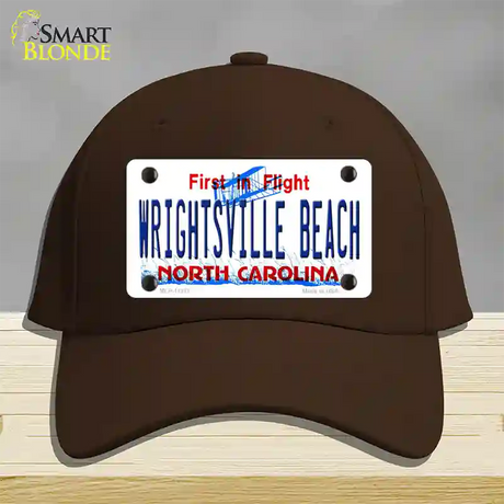 Wrightsville Beach North Carolina Novelty License Plate Hat Cotton / Dark Brown