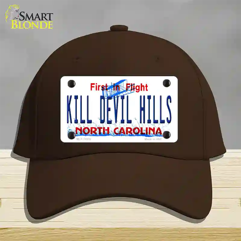 Kill Devil Hills North Carolina Novelty License Plate Hat Cotton / Dark Brown