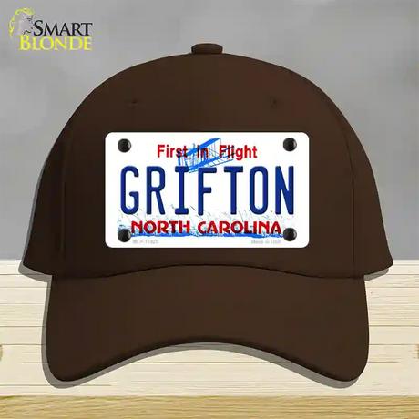 Grifton North Carolina Novelty License Plate Hat Cotton / Dark Brown