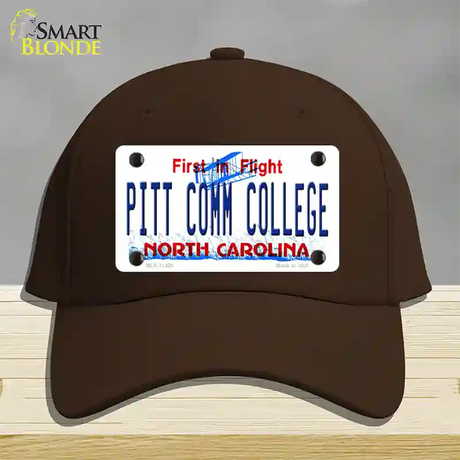 Pitt Comm College North Carolina Novelty License Plate Hat Cotton / Dark Brown