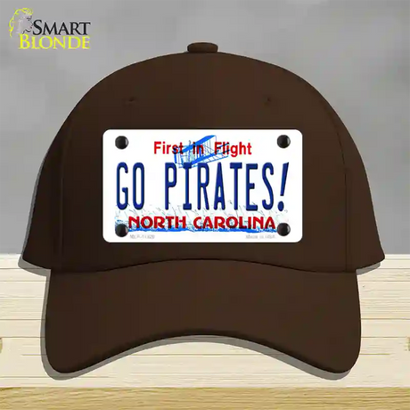 Go Pirates North Carolina Novelty License Plate Hat Cotton / Dark Brown