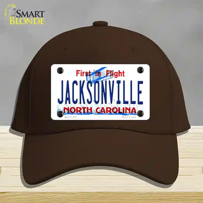 Jacksonville North Carolina Novelty License Plate Hat Cotton / Dark Brown