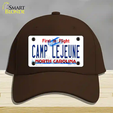 Camp Lejeune North Carolina Novelty License Plate Hat Cotton / Dark Brown