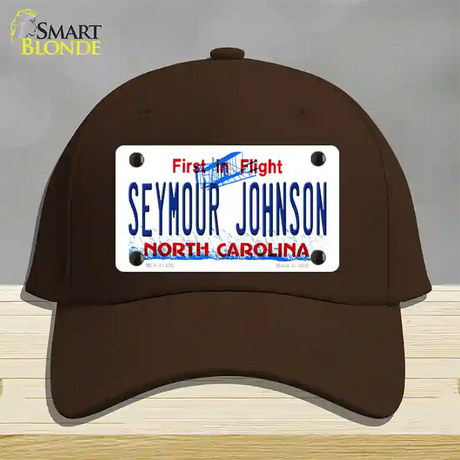 Seymour Johnson North Carolina Novelty License Plate Hat Cotton / Dark Brown