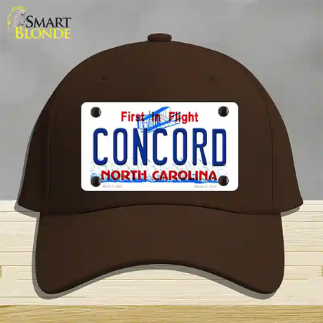 Concord North Carolina Novelty License Plate Hat Cotton / Dark Brown