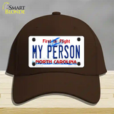 My Person North Carolina Novelty License Plate Hat Cotton / Dark Brown