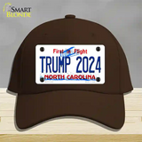 Trump 2024 North Carolina Novelty License Plate Hat Cotton / Dark Brown