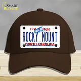 Rocky Mount North Carolina Novelty License Plate Hat Cotton / Dark Brown