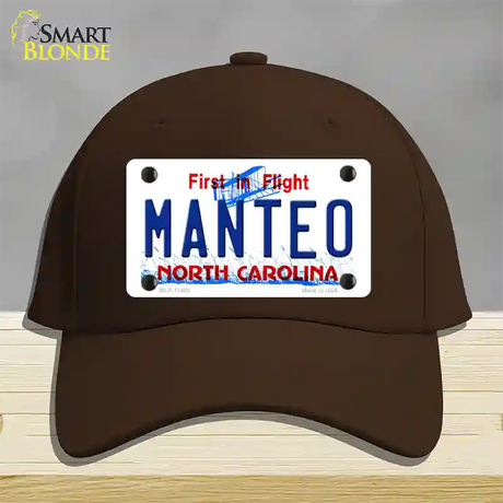 Manteo North Carolina Novelty License Plate Hat Cotton / Dark Brown