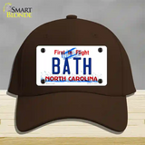 Bath North Carolina Novelty License Plate Hat Cotton / Dark Brown