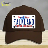 Falkland North Carolina Novelty License Plate Hat Cotton / Dark Brown