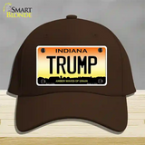 Trump Indiana Novelty License Plate Hat Cotton / Dark Brown