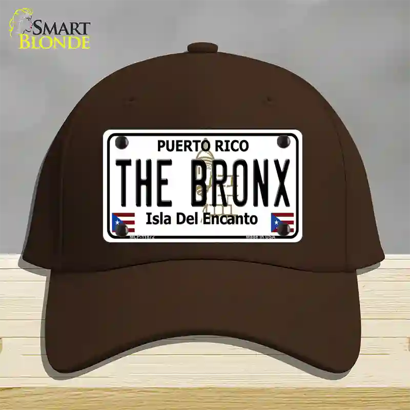 The Bronx Puerto Rico Novelty License Plate Hat Cotton / Dark Brown