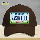 Nashville Indiana Novelty License Plate Hat Cotton / Dark Brown