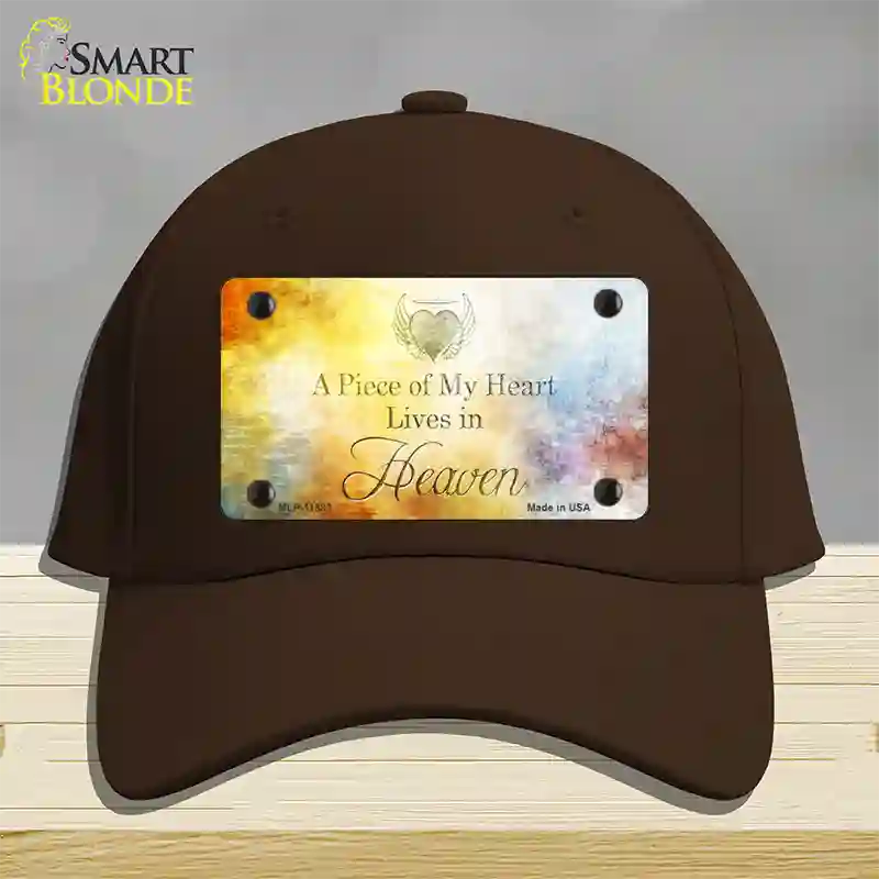 Lives In Heaven Novelty License Plate Hat Cotton / Dark Brown