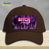 Bitch from Hell Novelty License Plate Hat Cotton / Dark Brown