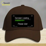 Sarcasm Loading Novelty License Plate Hat Cotton / Dark Brown