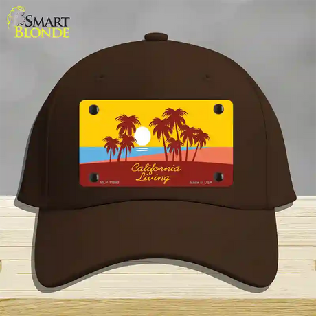 California Living Novelty License Plate Hat Cotton / Dark Brown