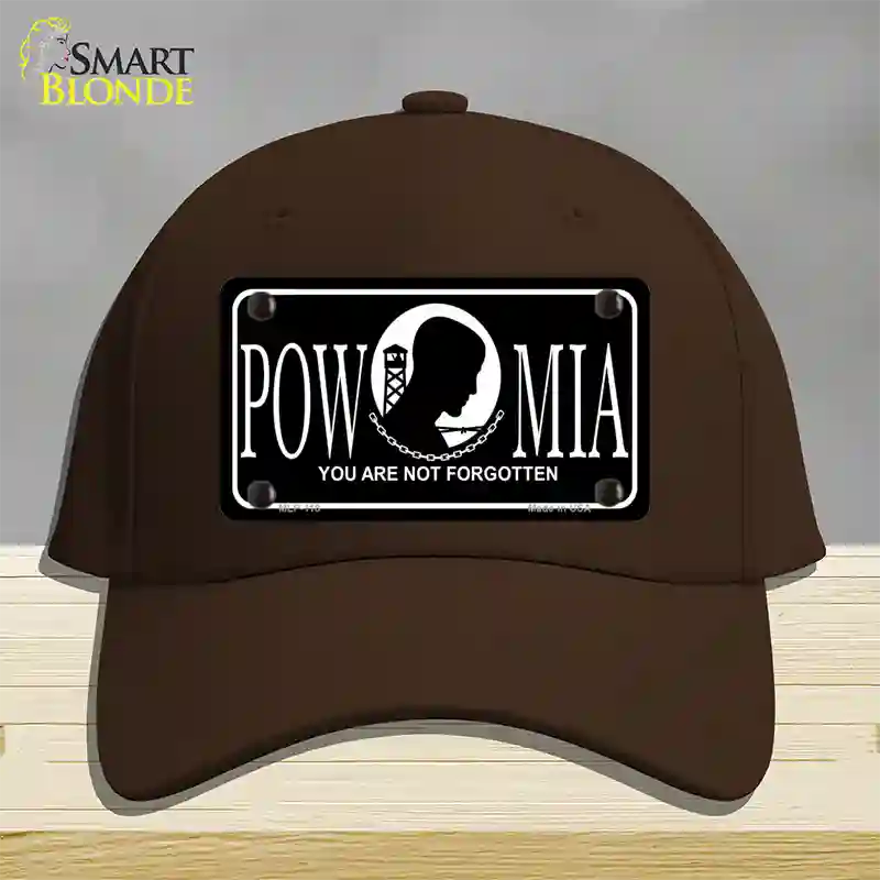 POW-MIA Novelty License Plate Hat Cotton / Dark Brown