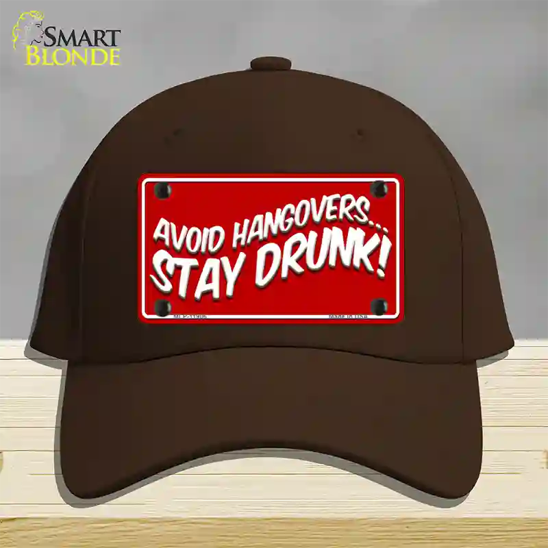 Avoid Hangovers Novelty License Plate Hat Cotton / Dark Brown