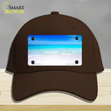 Beach Scene Novelty License Plate Hat Cotton / Dark Brown