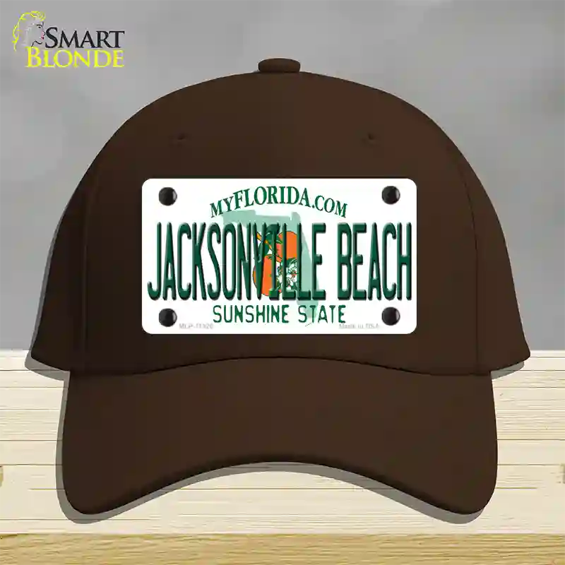 Florida Jacksonville Beach Novelty License Plate Hat Cotton / Dark Brown